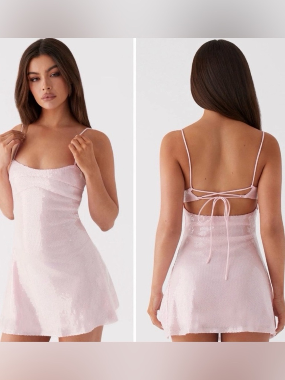 NEW Peppermayo Paloma Blush Sequin Mini Dress